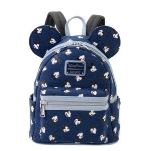 Disney Loungefly Mickey Backpack Denim